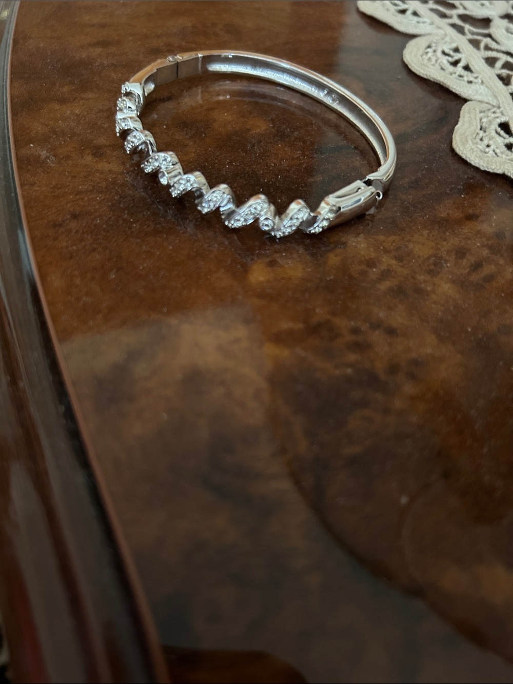 Pre-owned Vintage Swarovski hinged bangle bracelet